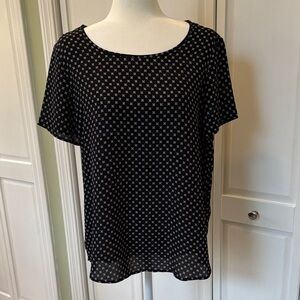 NWOT Premise Black and White Geometric Blouse